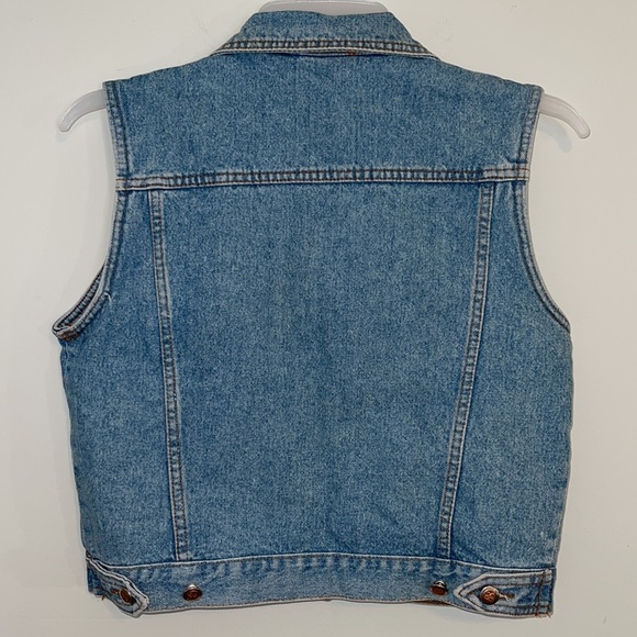 Vintage Bill Blass Made in Turkey Light Denim Vest- Size Medium - Picture 2 of 7
